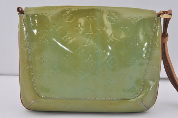 Auth Louis Vuitton Vernis Thompson Street Shoulder Bag Green M91009 Junk 6252I