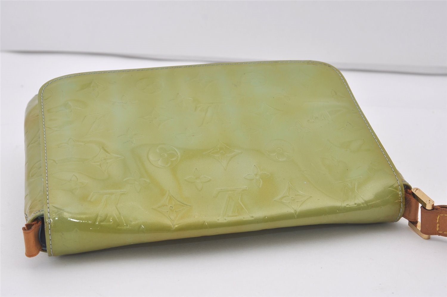 Auth Louis Vuitton Vernis Thompson Street Shoulder Bag Green M91009 Junk 6252I