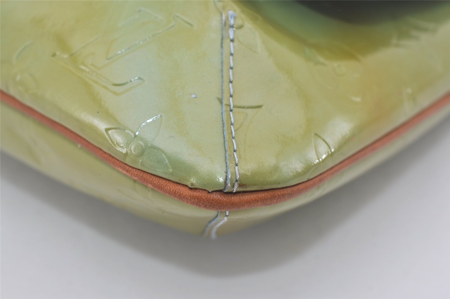 Auth Louis Vuitton Vernis Thompson Street Shoulder Bag Green M91009 Junk 6252I