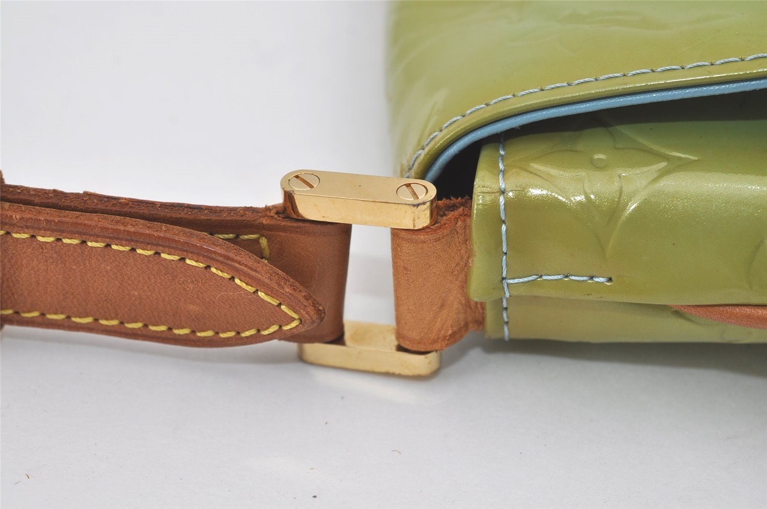 Auth Louis Vuitton Vernis Thompson Street Shoulder Bag Green M91009 Junk 6252I