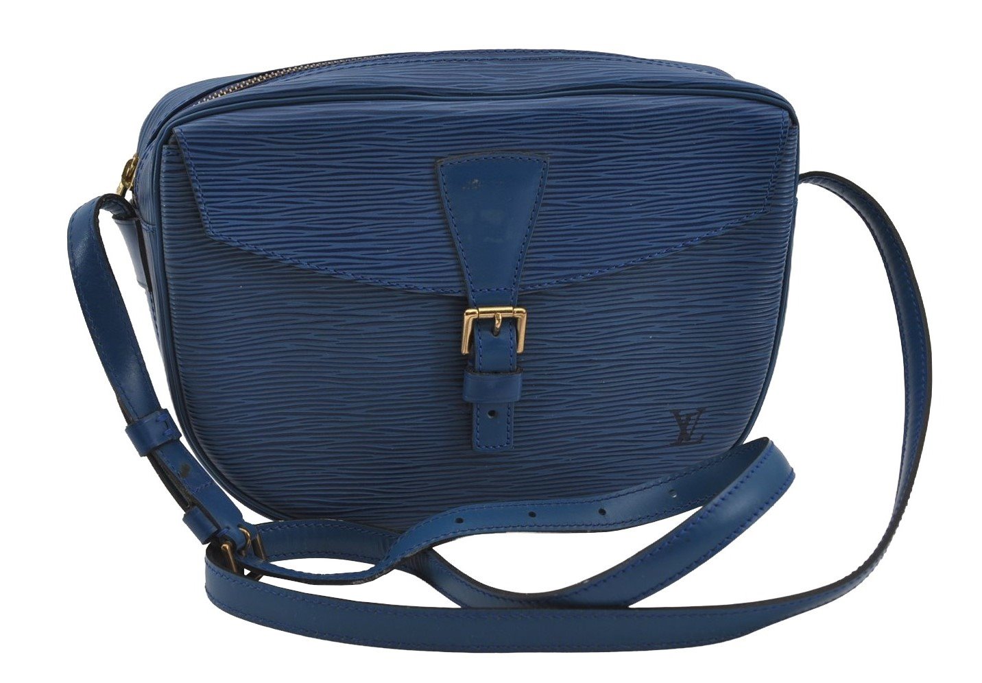 Authentic Louis Vuitton Epi Jeune Fille Shoulder Cross Bag Blue M52155 LV 6255I