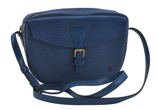 Authentic Louis Vuitton Epi Jeune Fille Shoulder Cross Bag Blue M52155 LV 6255I