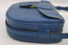 Authentic Louis Vuitton Epi Jeune Fille Shoulder Cross Bag Blue M52155 LV 6255I