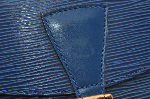 Authentic Louis Vuitton Epi Jeune Fille Shoulder Cross Bag Blue M52155 LV 6255I
