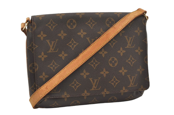 Authentic Louis Vuitton Monogram Musette Tango Shoulder Bag M51257 LV 6256I