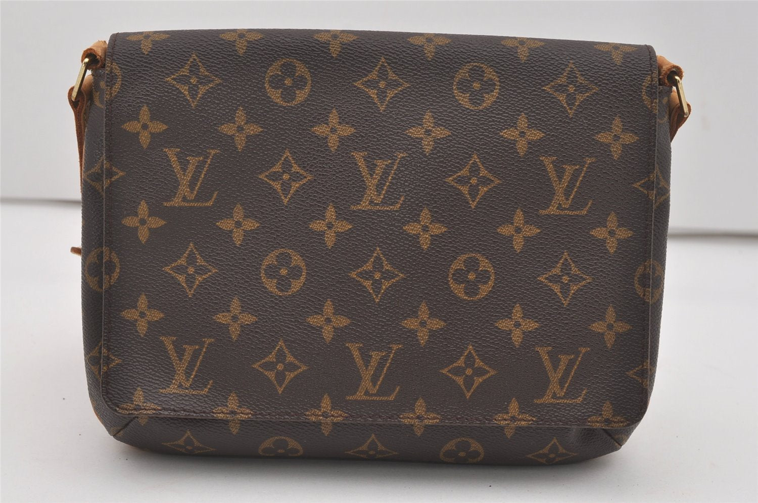 Authentic Louis Vuitton Monogram Musette Tango Shoulder Bag M51257 LV 6256I