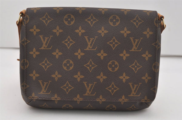 Authentic Louis Vuitton Monogram Musette Tango Shoulder Bag M51257 LV 6256I