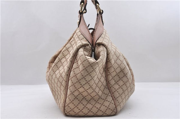 Auth GUCCI Sukey Diamante Shoulder Tote Bag Canvas Leather 211944 Beige 6257D