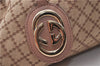 Auth GUCCI Sukey Diamante Shoulder Tote Bag Canvas Leather 211944 Beige 6257D