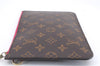 Authentic Louis Vuitton Monogram Neverfull Pouch Clutch Bag Pink LV 6259D