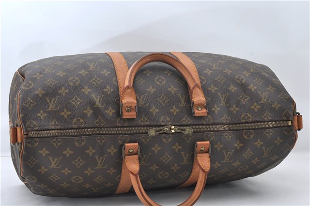 Authentic Louis Vuitton Monogram Keepall Bandouliere 50 M41416 Boston Bag 6259E