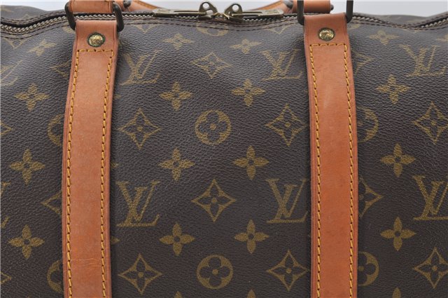 Authentic Louis Vuitton Monogram Keepall Bandouliere 50 M41416 Boston Bag 6259E