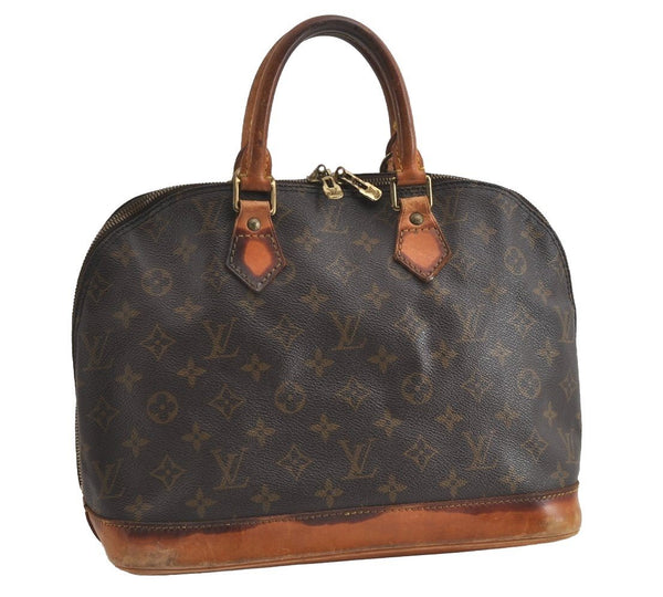 Authentic Louis Vuitton Monogram Alma Hand Bag Purse M51130 LV 6259I