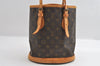 Authentic Louis Vuitton Monogram Bucket PM Shoulder Tote Bag M42238 LV 6260I