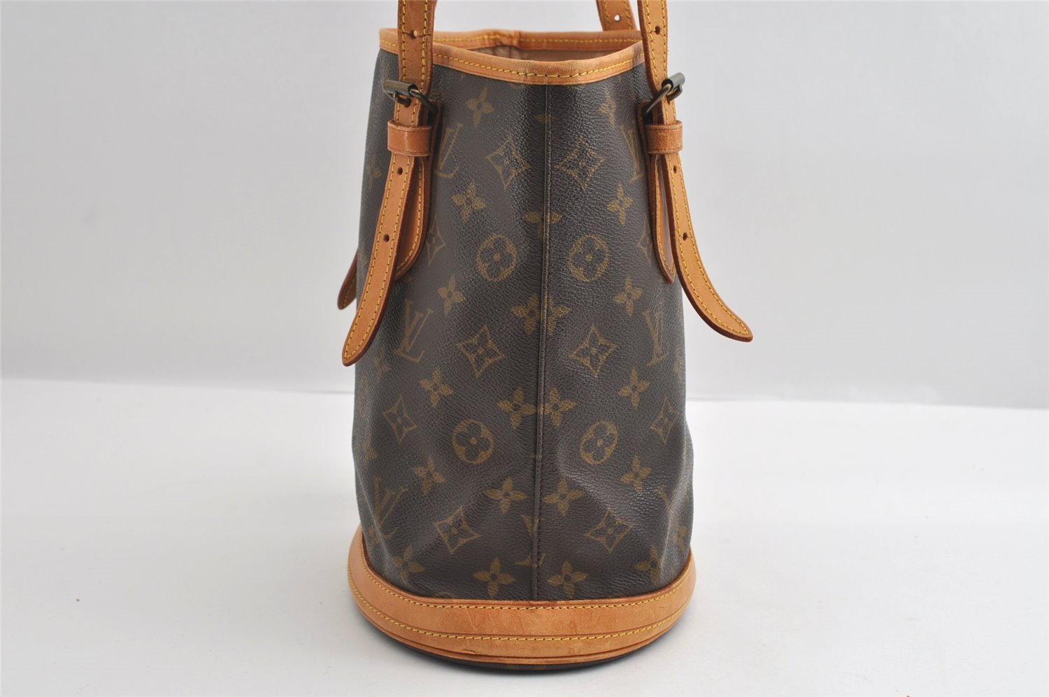 Authentic Louis Vuitton Monogram Bucket PM Shoulder Tote Bag M42238 LV 6260I