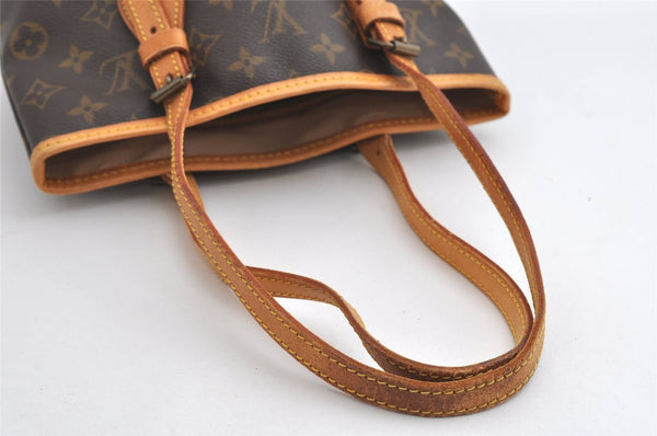 Authentic Louis Vuitton Monogram Bucket PM Shoulder Tote Bag M42238 LV 6260I