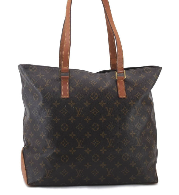 Authentic LOUIS VUITTON Monogram Cabas Mezzo Tote Bag M51151 LV 6261C