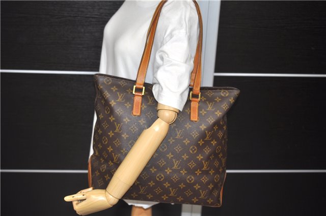 Authentic LOUIS VUITTON Monogram Cabas Mezzo Tote Bag M51151 LV 6261C