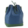 Authentic Louis Vuitton Epi Noe Bi-color Blue x Green Drawstring Bag LV 6261I