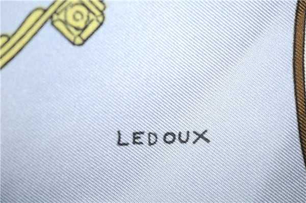 Authentic HERMES Carre 90 Scarf "SPRINGS" Silk Navy 6262D