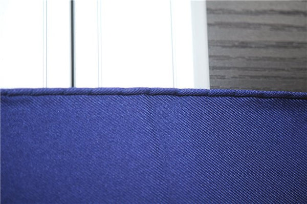 Authentic HERMES Carre 90 Scarf "SPRINGS" Silk Navy 6262D