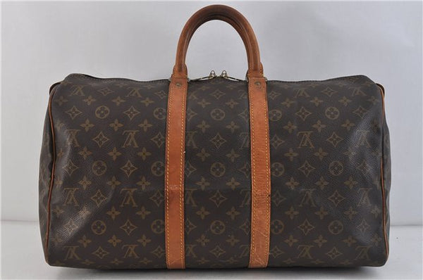 Authentic LOUIS VUITTON Monogram Keepall 45 Boston Bag M41428 LV 6265C