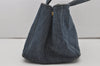 Authentic PRADA Vintage Canapa M Denim 2Way Shoulder Hand Bag Blue 6265I