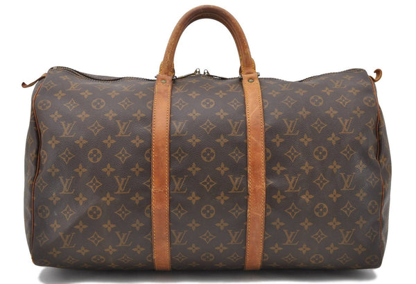 Authentic LOUIS VUITTON Monogram Keepall 50 Boston Bag M41426 LV 6266C