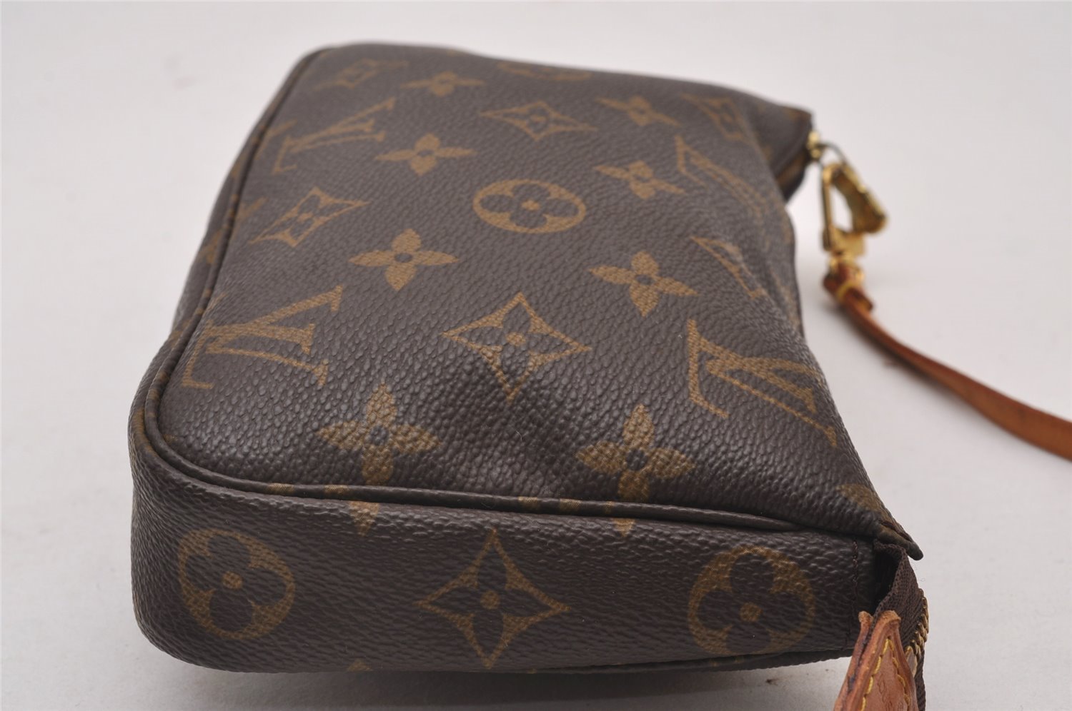 Authentic Louis Vuitton Monogram Pochette Accessoires Pouch M51980 LV 6266I