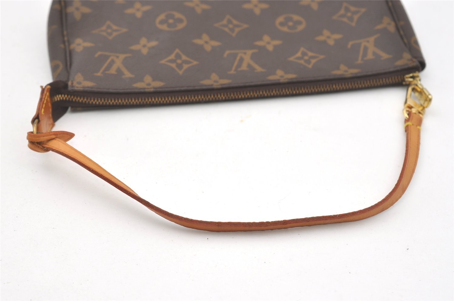 Authentic Louis Vuitton Monogram Pochette Accessoires Pouch M51980 LV 6266I