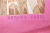 Authentic HERMES Carre 90 Scarf "FLEURS et CARLINES" Silk Pink Box 6267F