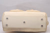 Authentic Christian Dior Vintage Shoulder Hand Tote Bag Leather White 6269I