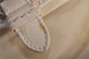 Authentic Christian Dior Vintage Shoulder Hand Tote Bag Leather White 6269I