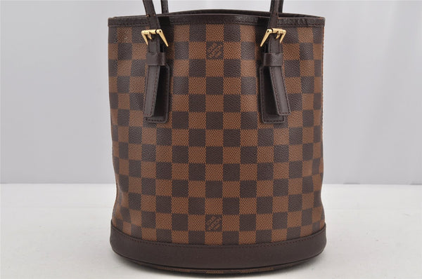 Authentic Louis Vuitton Damier Marais Bucket Shoulder Tote Bag N42240 LV 6270I