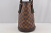 Authentic Louis Vuitton Damier Marais Bucket Shoulder Tote Bag N42240 LV 6270I