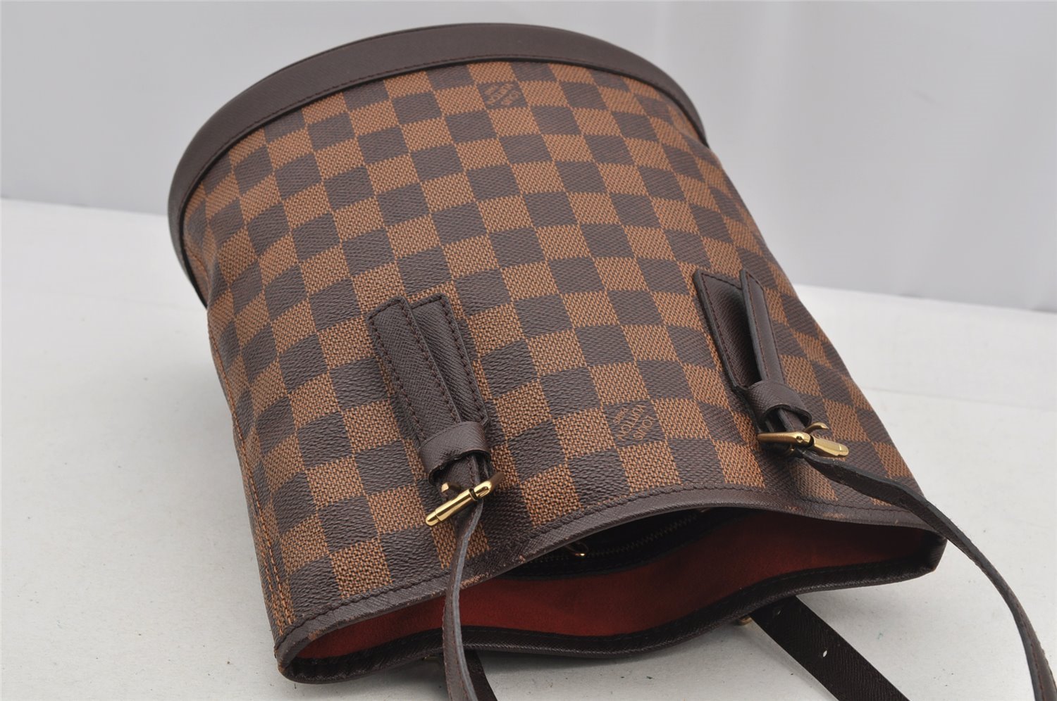 Authentic Louis Vuitton Damier Marais Bucket Shoulder Tote Bag N42240 LV 6270I