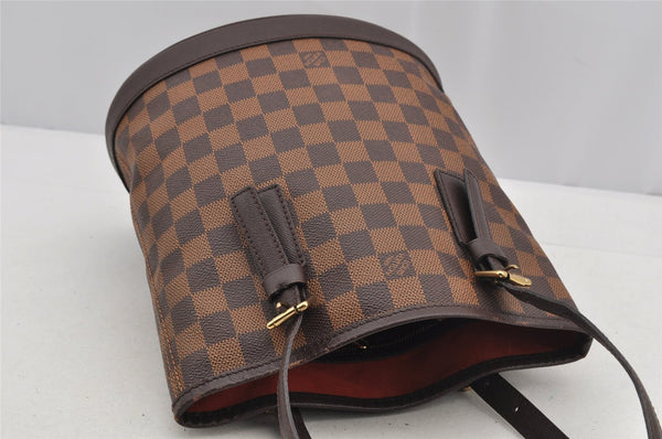 Authentic Louis Vuitton Damier Marais Bucket Shoulder Tote Bag N42240 LV 6270I