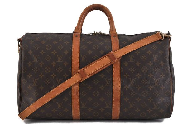 Auth LOUIS VUITTON Monogram Keepall Bandouliere 50 Boston Bag M41416 LV 6271C