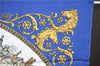 Authentic HERMES Carre 90 Scarf "LA PROMENADE DE LONGCHAMPS" Silk Blue 6271F