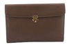 Authentic GUCCI Vintage Business Documents Case Clutch Bag Leather Brown 6272D