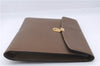 Authentic GUCCI Vintage Business Documents Case Clutch Bag Leather Brown 6272D