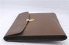 Authentic GUCCI Vintage Business Documents Case Clutch Bag Leather Brown 6272D