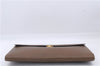 Authentic GUCCI Vintage Business Documents Case Clutch Bag Leather Brown 6272D