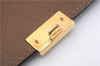 Authentic GUCCI Vintage Business Documents Case Clutch Bag Leather Brown 6272D