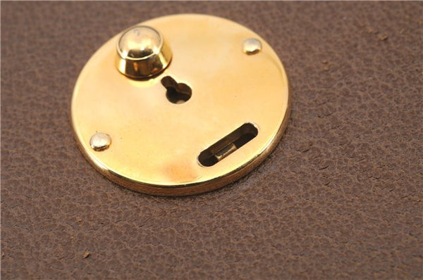 Authentic GUCCI Vintage Business Documents Case Clutch Bag Leather Brown 6272D