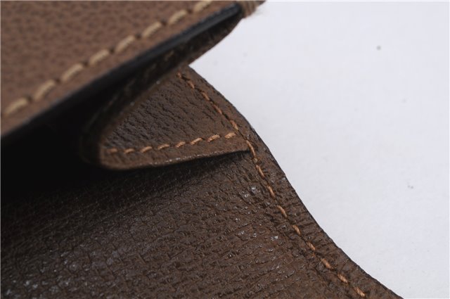 Authentic GUCCI Vintage Business Documents Case Clutch Bag Leather Brown 6272D