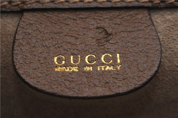 Authentic GUCCI Vintage Business Documents Case Clutch Bag Leather Brown 6272D