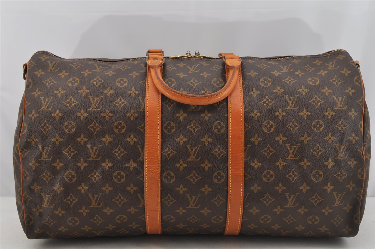 Authentic Louis Vuitton Monogram Keepall Bandouliere 55 M41414 Boston Bag 6272I