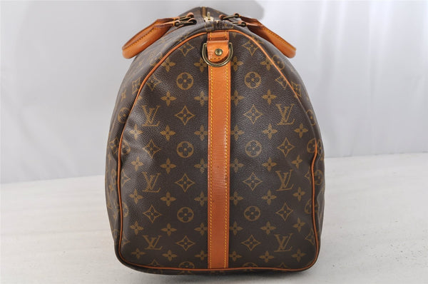 Authentic Louis Vuitton Monogram Keepall Bandouliere 55 M41414 Boston Bag 6272I