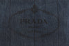 Authentic PRADA Vintage Canapa M Denim Tote Hand Bag Blue 6273I